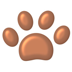 Brown paw print