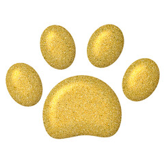 golden paw print icon
