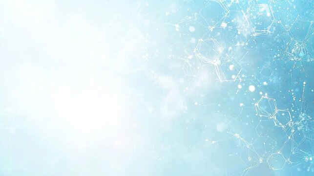 Elegant Light Blue Hexagon Abstract Background for Technology and Medical Presentation Slide Design