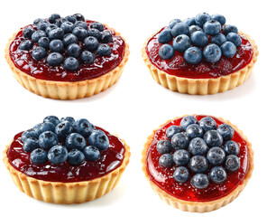 Blueberry Tarts with Glossy Red Filling