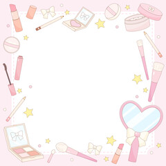 pink cosmetic and tool frame 1