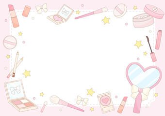 pink cosmetic and tool frame 2