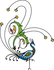 Peacock Hand Drawn Design