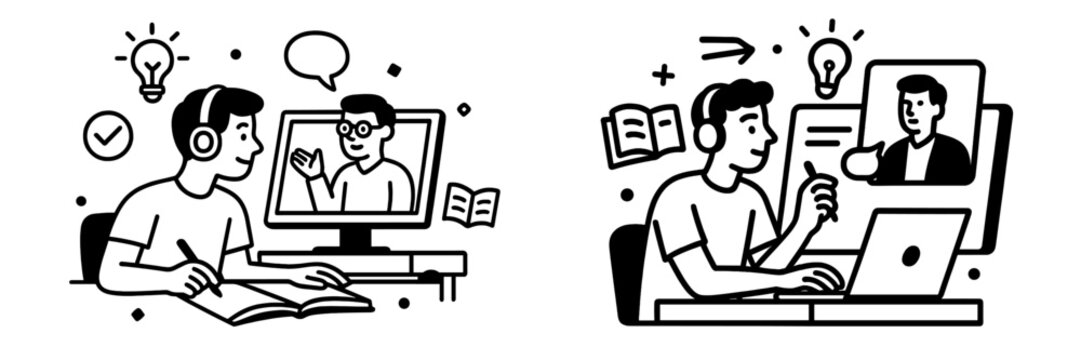 Engaging in online learning through video conferencing and study