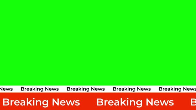 breaking news green screen news broadcast template loop animation news scrolling text lowerthird for newscast