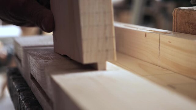 Assemblage planche de bois meuble