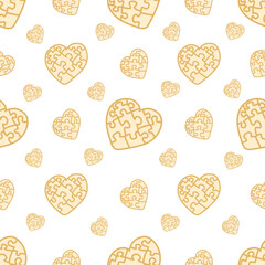 Vector illustration of a heart puzzle