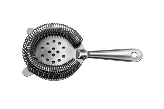 Hawthorne cocktail strainer isolated on transparent background