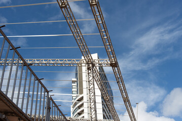 Fototapeta premium Assembly of VIP Boxes and Metal Structures in Barra