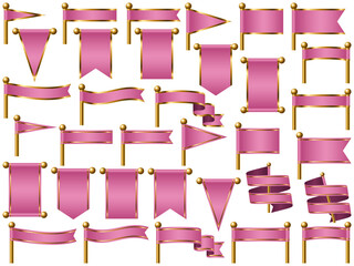 旗、線付、m3ピンク