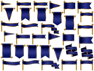 旗、線付、m14紺