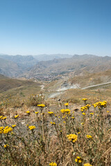 A view of Hakkari province from above. Hakkari in spring. A view of Y&uuml;ksekova, Hakkari city from the mountains. Y&uuml;ksekova, Hakkari, T&uuml;rkiye.
