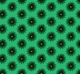  background is a vibrant green, with the floral shapes in a darker shade of green.
