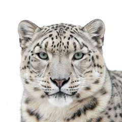 Obraz premium Close-Up Snow Leopard Portrait With Striking Eyes, Soft Fur, And Distinct Rosettes