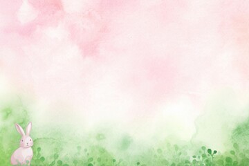 Bunny easter border background backgrounds painting green.