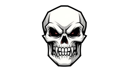 Fototapeta premium Black and White Skull Illustration Design.