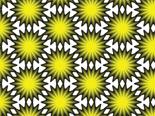  star shapes on a bright yellow and white background