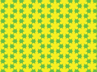 a seamless vector pattern yellow flowers on a yellow background.