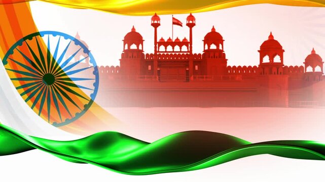 Republic Day Delhi Red Fort Wallpaper/ Motion Background