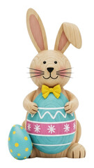 Fototapeta premium Easter bunny figurine home decorative item festive joy isolated on transparent background
