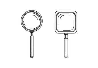 Two different magnifying tools Vector