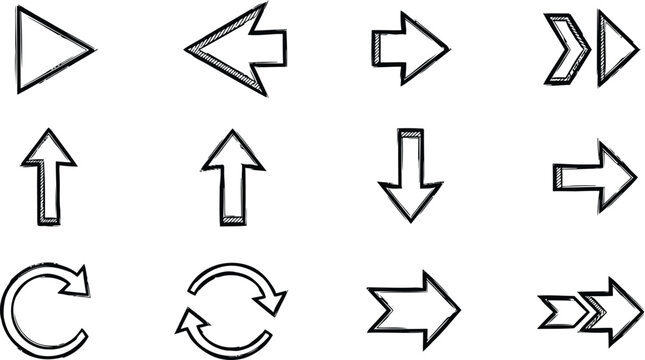 Navigation arrow set for user interface