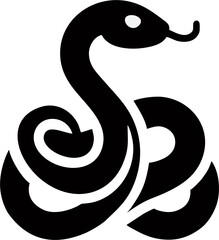 Fototapeta premium Tribal Snake Black Silhouette...