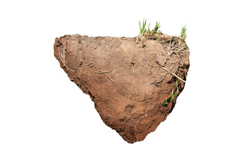 .Pile of Soil isolated transparency background