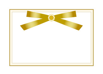 シンプルで上品なメッセージカード　ゴールド