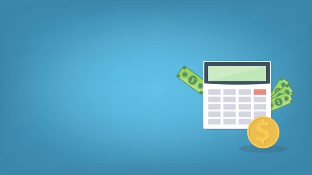Calculator with money concept income tax calculation. Calculating income tax payment, business, finance and investment concept	