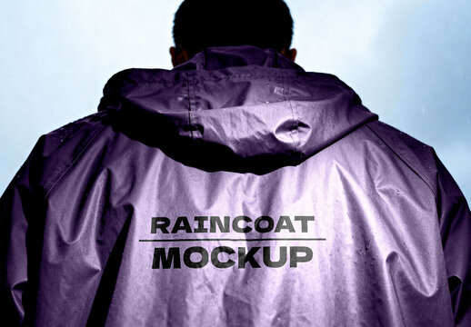 Back-View Raincoat Mockup