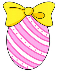 the colorful easter egg with knot.