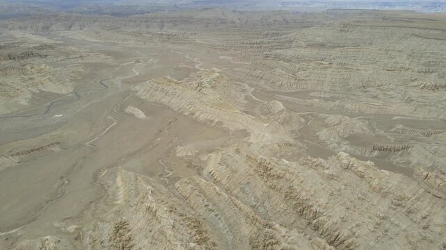 Aerial Drone Pull Back Revealing Expansive Earth Forest Landscape,  Tibet
