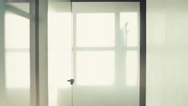 Interior hallway featuring an open door and sunlit window at the end, symbolizing future possibilities, hope, and new beginnings through a soft, dreamy atmosphere