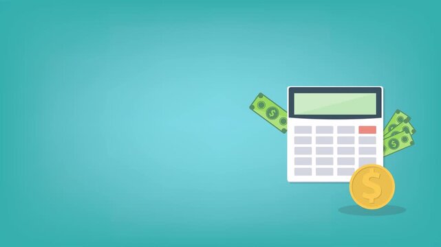 Calculator with money concept income tax calculation. Calculating income tax payment, business, finance and investment concept	
