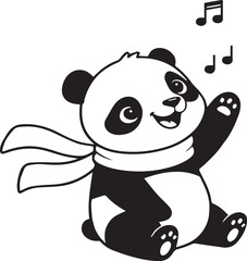 Panda is singing