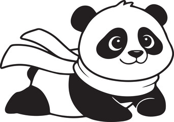 panda bear sleeping on the ground