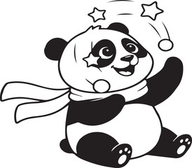 Panda lifting stars