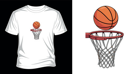 Basketball vector art  T-shirt design print templet