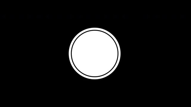 Rippling circles on black background.