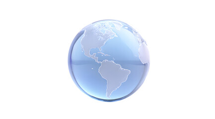 Fototapeta premium Glass Globe earth on transparent background