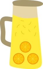 Refreshing Lemonade Pitcher with Orange Slices