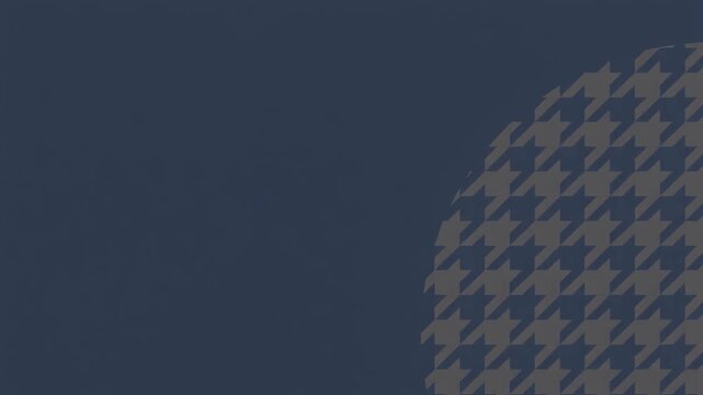 Seamless Loop of Moving Houndstooth Pattern on Navy Blue Background