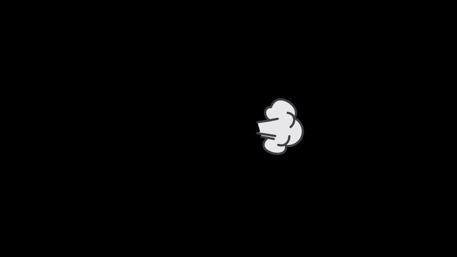 fart cloud animation, fart smell smoke, 4k video
