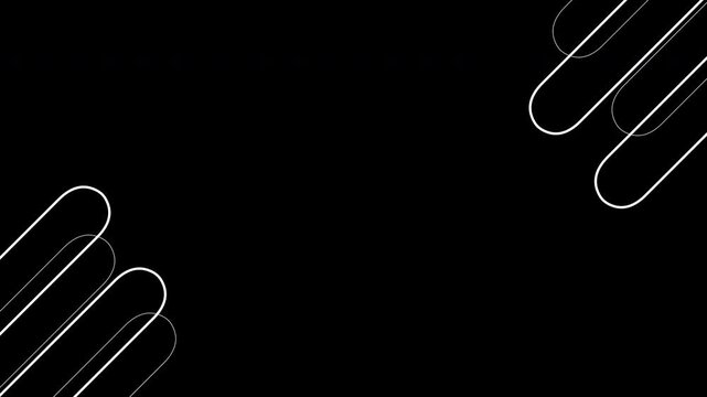 Abstract background in flat style with animation of rounded rectangles