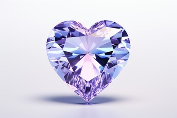 Fototapeta premium Heart shape gemstone amethyst jewelry.
