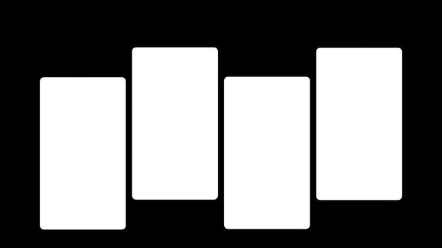 Abstract white blocks transition background