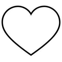 Valentine Minimal Heart Line Art