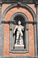 Italy. Naples. Royal Palace. Statue of Charles V of Habsburg