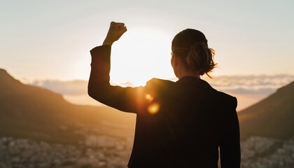 Fototapeta premium Self happy change leadership feminism determination posing women leader woman decoration inspirational empowerment nature journey march celebration motivation team rights teamwork valentine arm